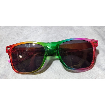 Translucent Rainbow Retro Square Sunglasses