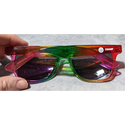 Translucent Rainbow Retro Square Sunglasses