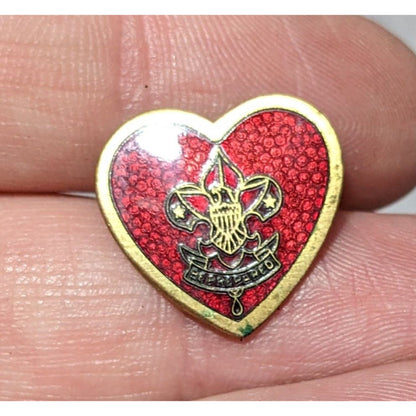 Vintage 1950s Be Prepared Boy Scouts Heart Lapel Pin