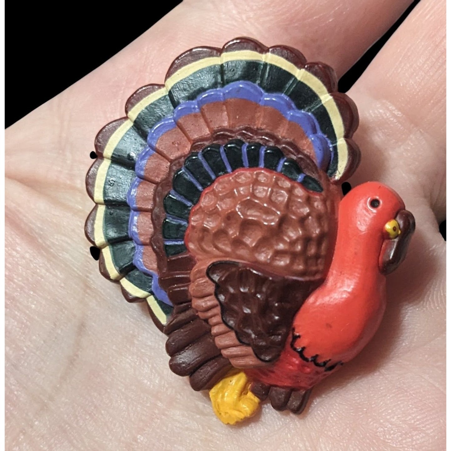 Vintage Thanksgiving Turkey Brooch by Hallmark