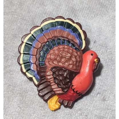 Vintage Thanksgiving Turkey Brooch by Hallmark