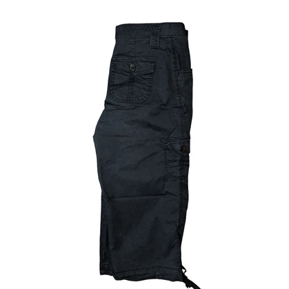 Lee Stretch Black Capri Pants Size 12M Casual Button Pocket Design