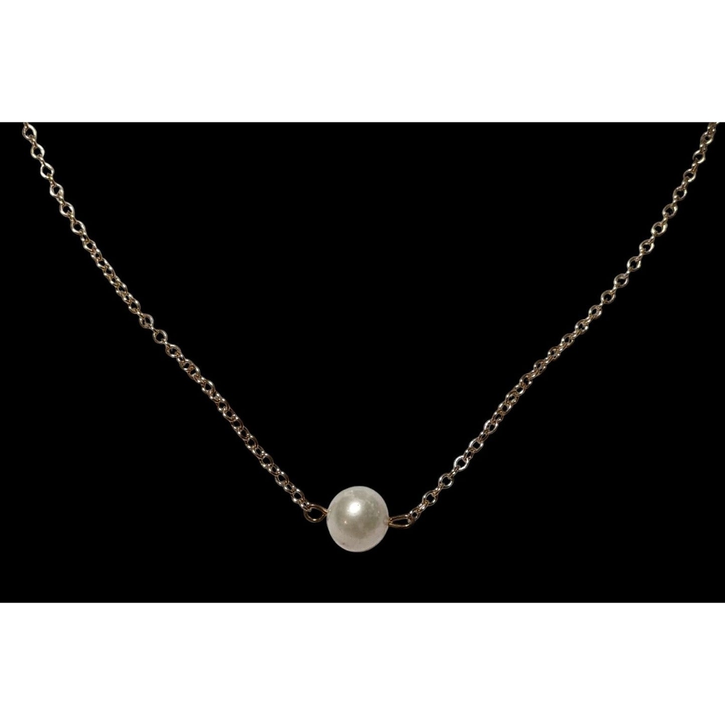 Minimalist Preppy Single Pearl Pendant Necklace