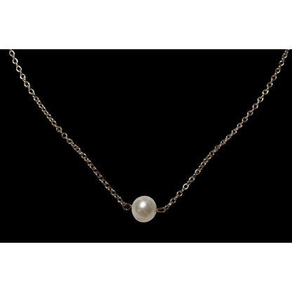 Minimalist Preppy Single Pearl Pendant Necklace