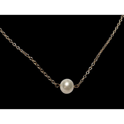 Minimalist Preppy Single Pearl Pendant Necklace