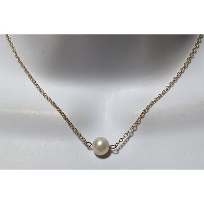 Minimalist Preppy Single Pearl Pendant Necklace