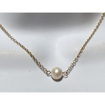 Minimalist Preppy Single Pearl Pendant Necklace