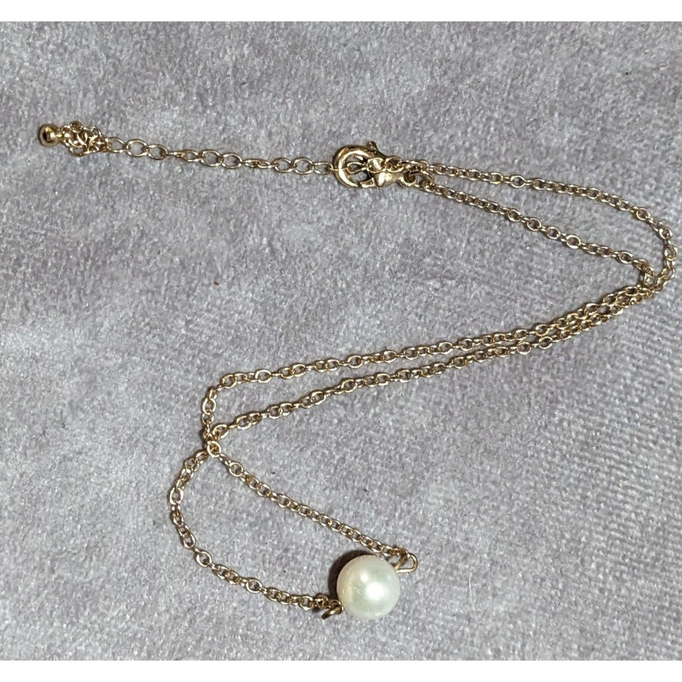 Minimalist Preppy Single Pearl Pendant Necklace