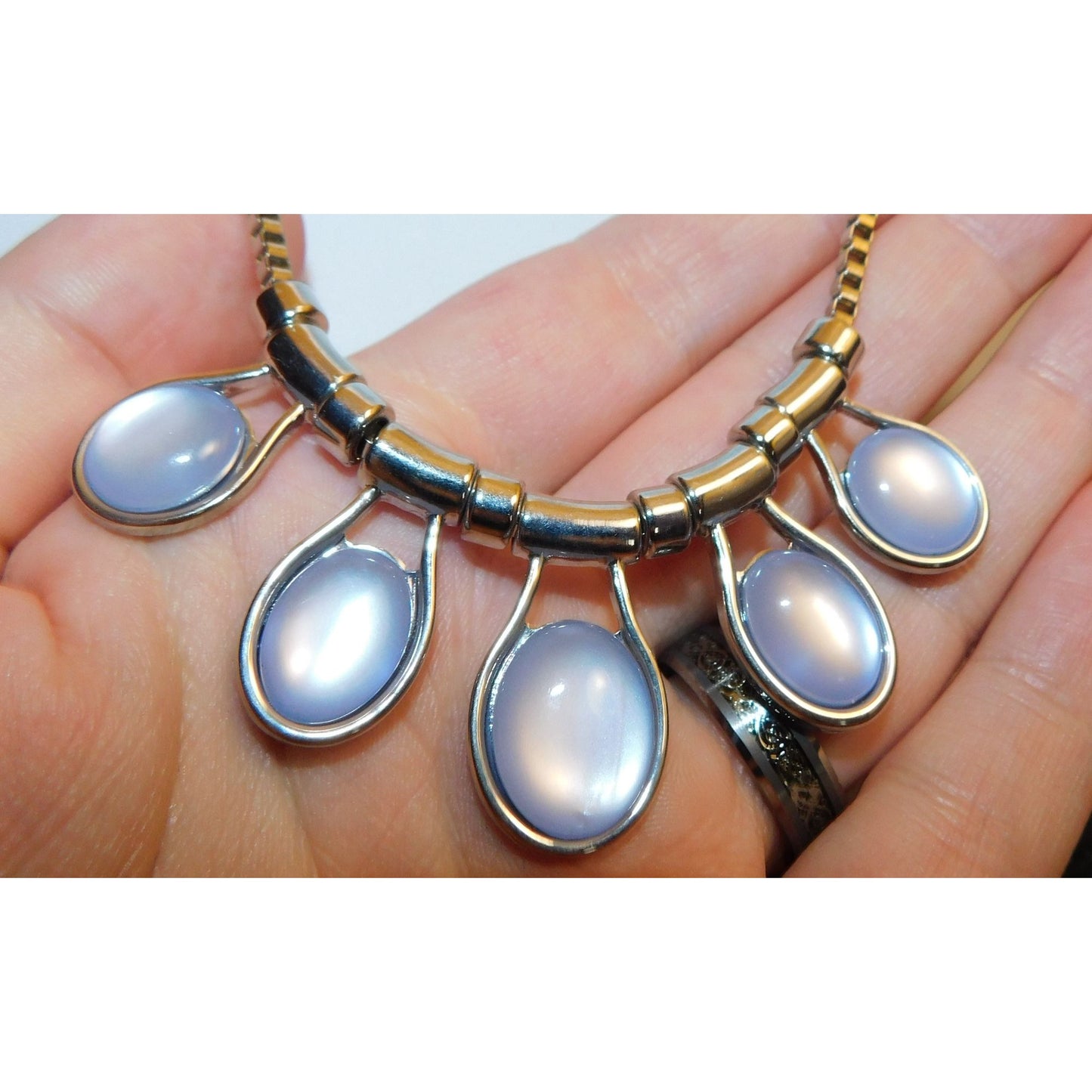 Fairycore Moonglow Light Purple Graduated Necklace