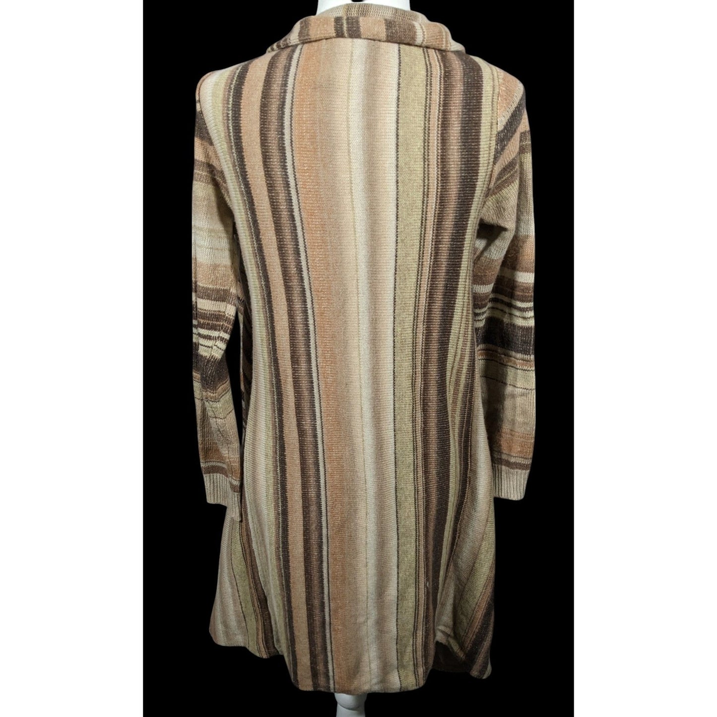 Natural Reflections Space-Dye Retro Bohemian Open Front Cardigan