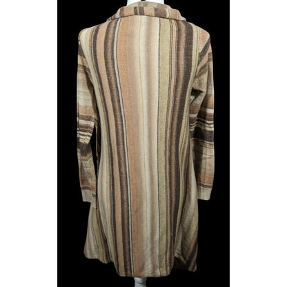 Natural Reflections Space-Dye Retro Bohemian Open Front Cardigan