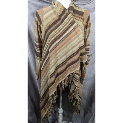 Natural Reflections Space-Dye Retro Bohemian Open Front Cardigan