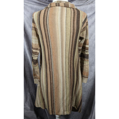 Natural Reflections Space-Dye Retro Bohemian Open Front Cardigan