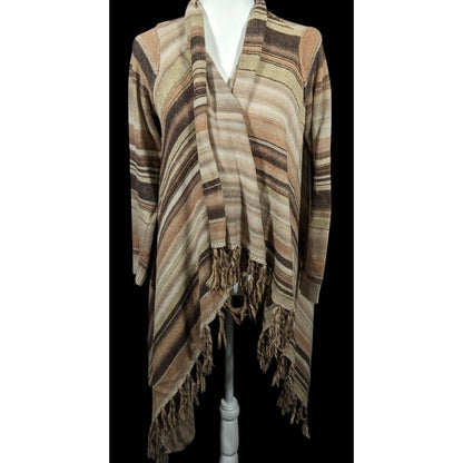 Natural Reflections Space-Dye Retro Bohemian Open Front Cardigan