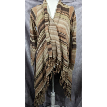 Natural Reflections Space-Dye Retro Bohemian Open Front Cardigan