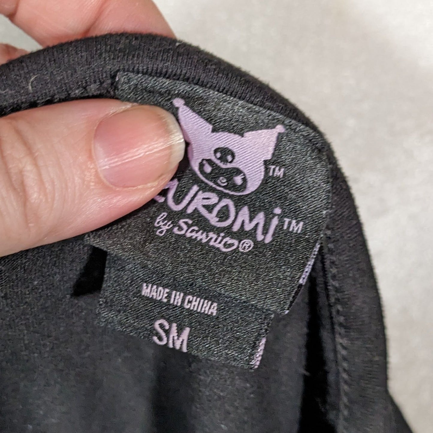 Kuromi Sanrio Pastel Goth Purple And Black Lace Up Corset Tank