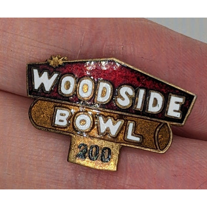 Woodside Bowl 200 Vintage Collectible Enamel Pin -