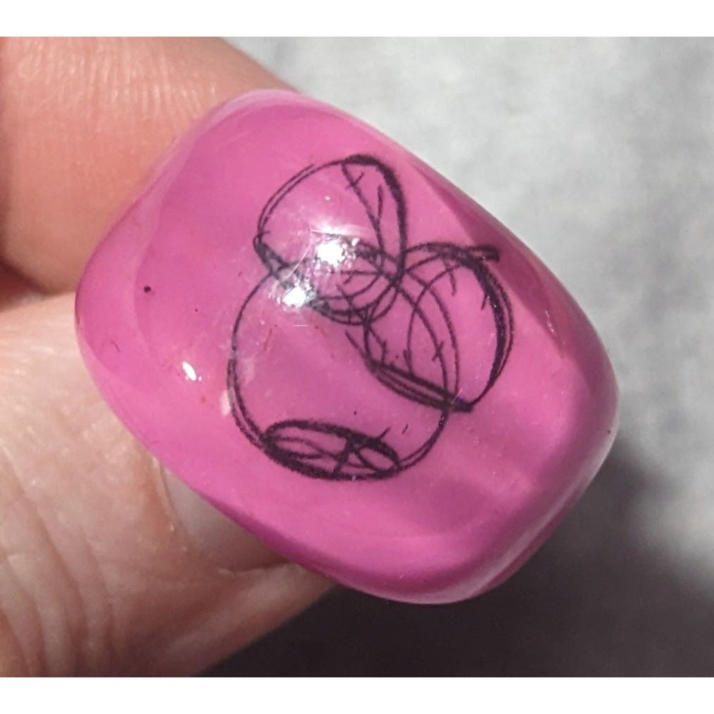 Chunky Pink And Black Bubblegum Abstract Ring Size 6 1/4