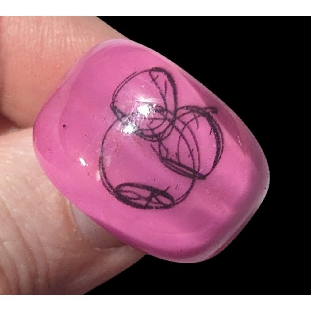 Chunky Pink And Black Bubblegum Abstract Ring Size 6 1/4