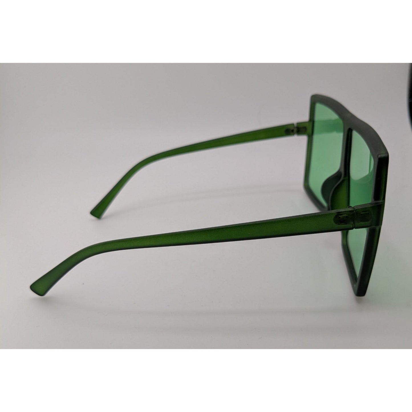Danielle Olivia Oversized Green Square Frame Sunglasses Statement Eyewear NWOT