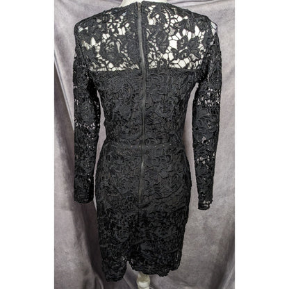 Sam Edelson Gothic Black Lace Midi Dress Size 0