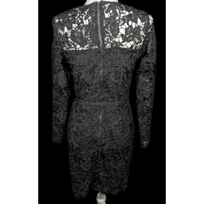 Sam Edelson Gothic Black Lace Midi Dress Size 0