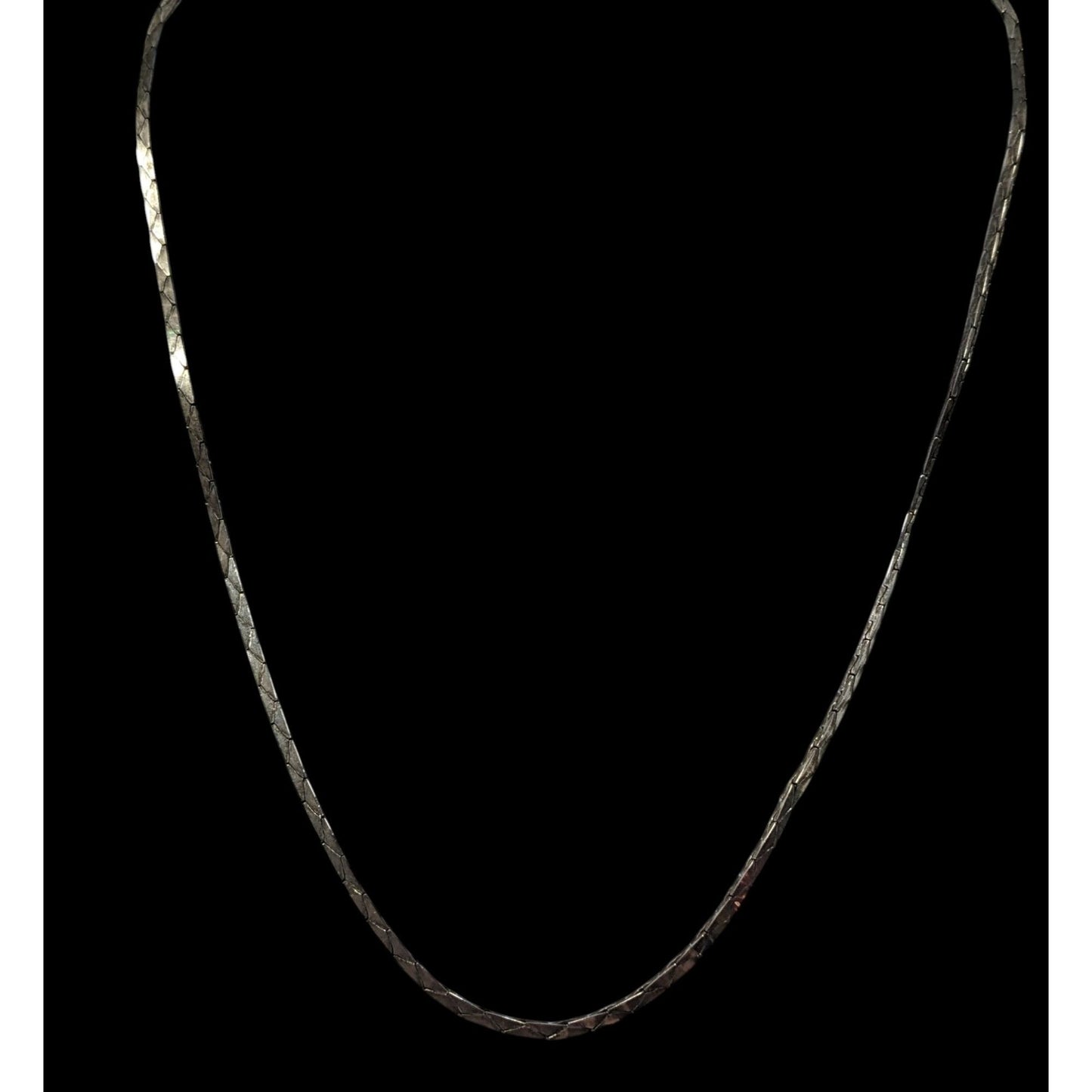 Classic 14k Gold Plated Silver Tone Serpent Chain Necklace