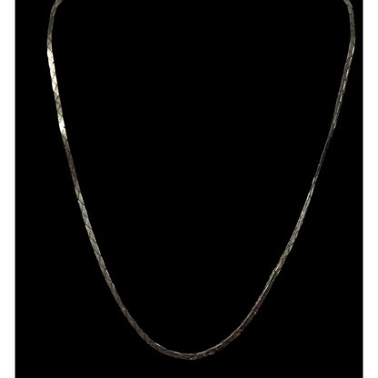 Classic 14k Gold Plated Silver Tone Serpent Chain Necklace