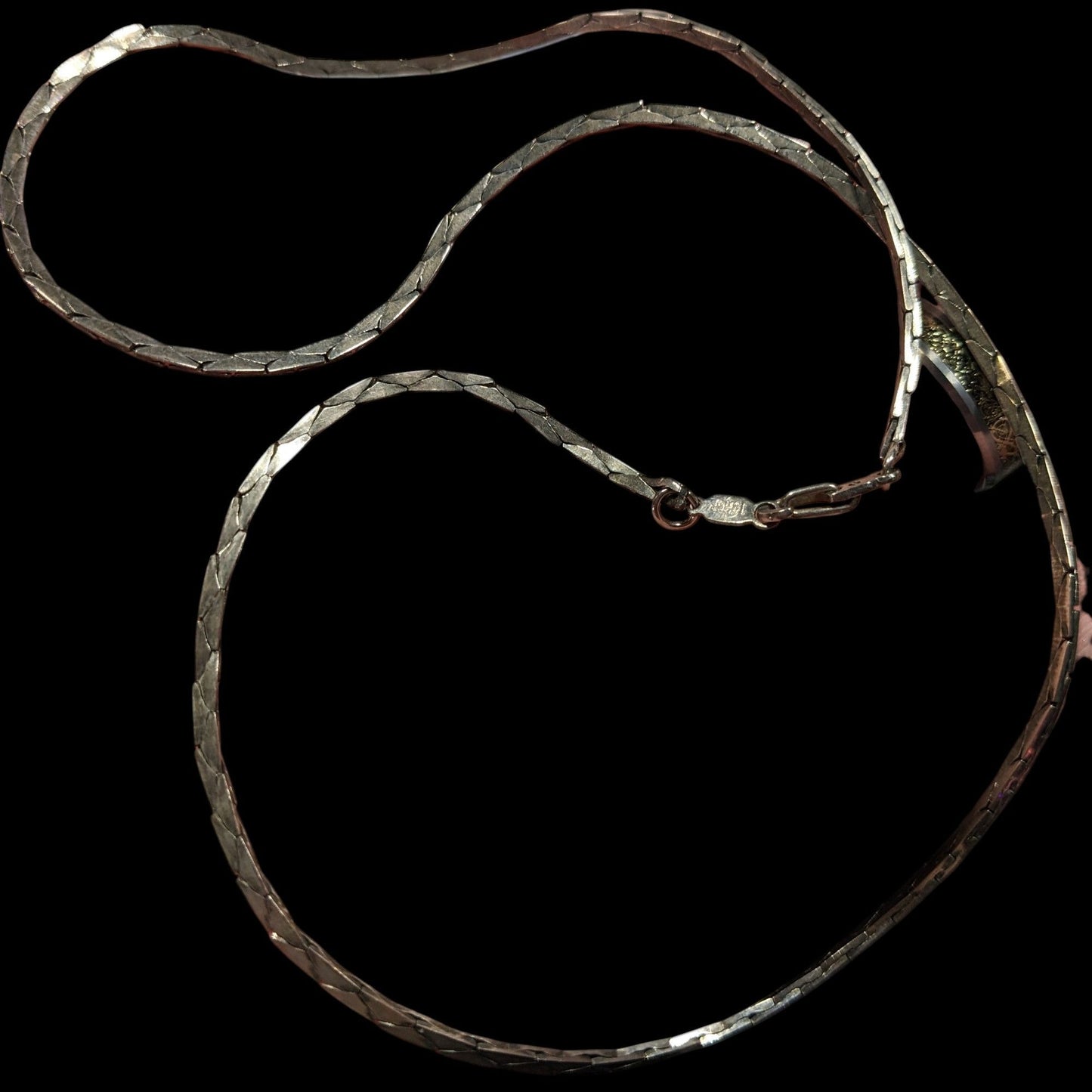Classic 14k Gold Plated Silver Tone Serpent Chain Necklace