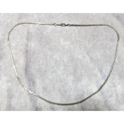 Classic 14k Gold Plated Silver Tone Serpent Chain Necklace