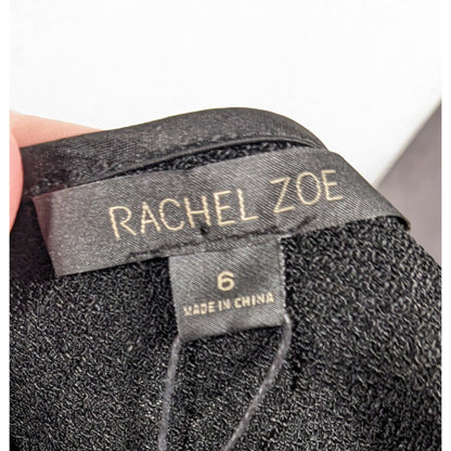 Rachel Zoe Preppy Goth Sleeveless Little Black Dress Size 6