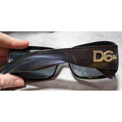 D6 Retro Dark Grey Metallic Unisex Sunglasses