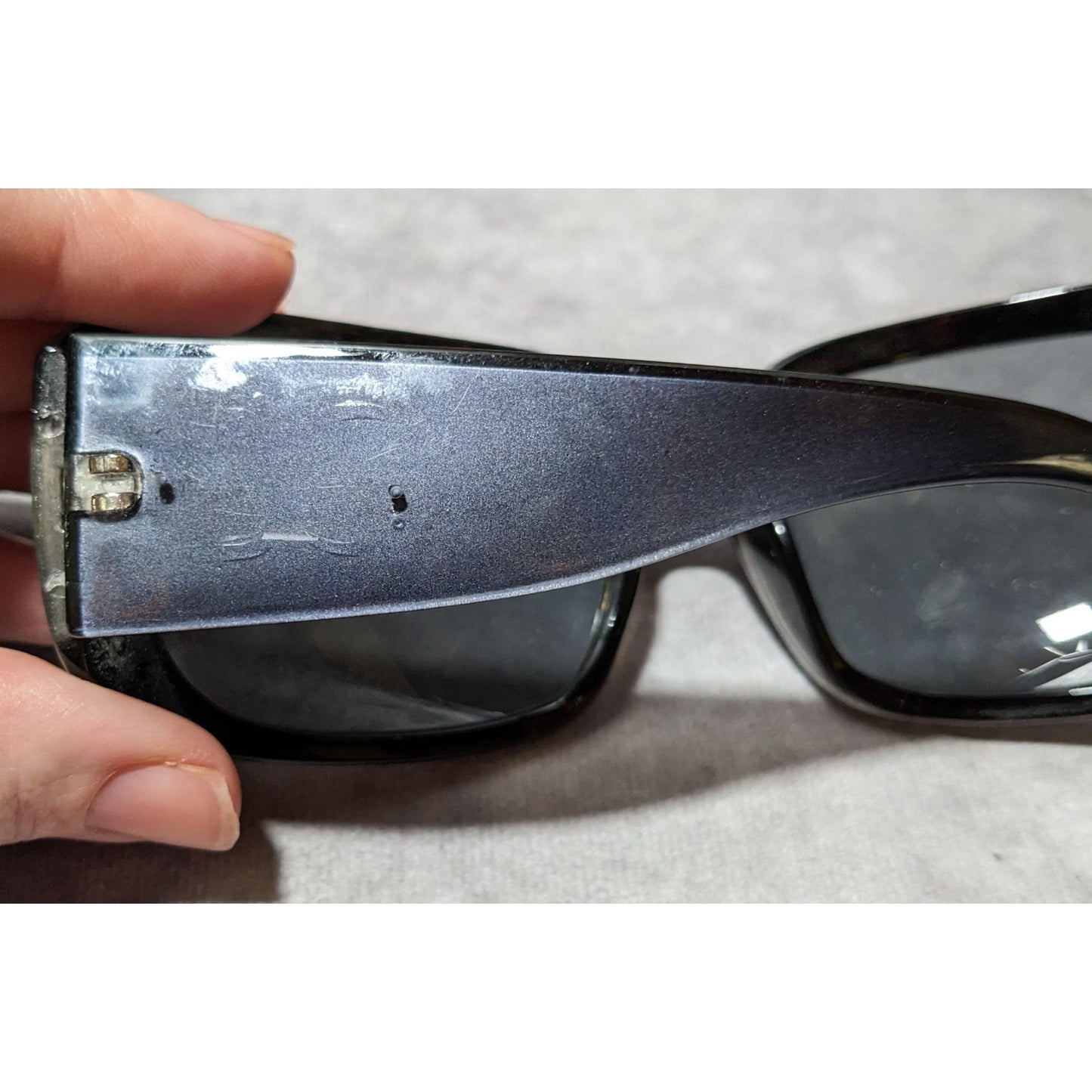 D6 Retro Dark Grey Metallic Unisex Sunglasses