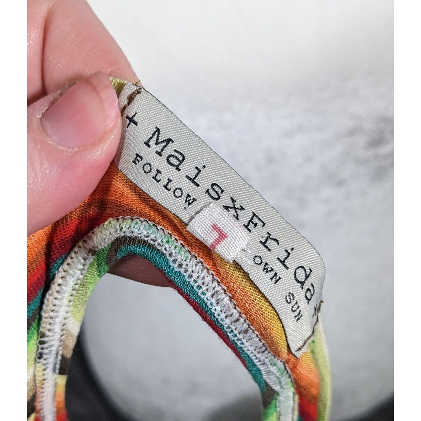 Mais X Frida Retro Striped Open Back Top Size Large