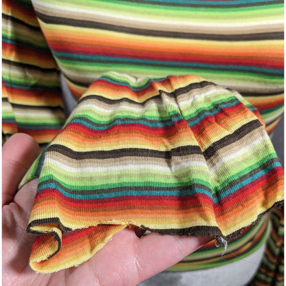 Mais X Frida Retro Striped Open Back Top Size Large