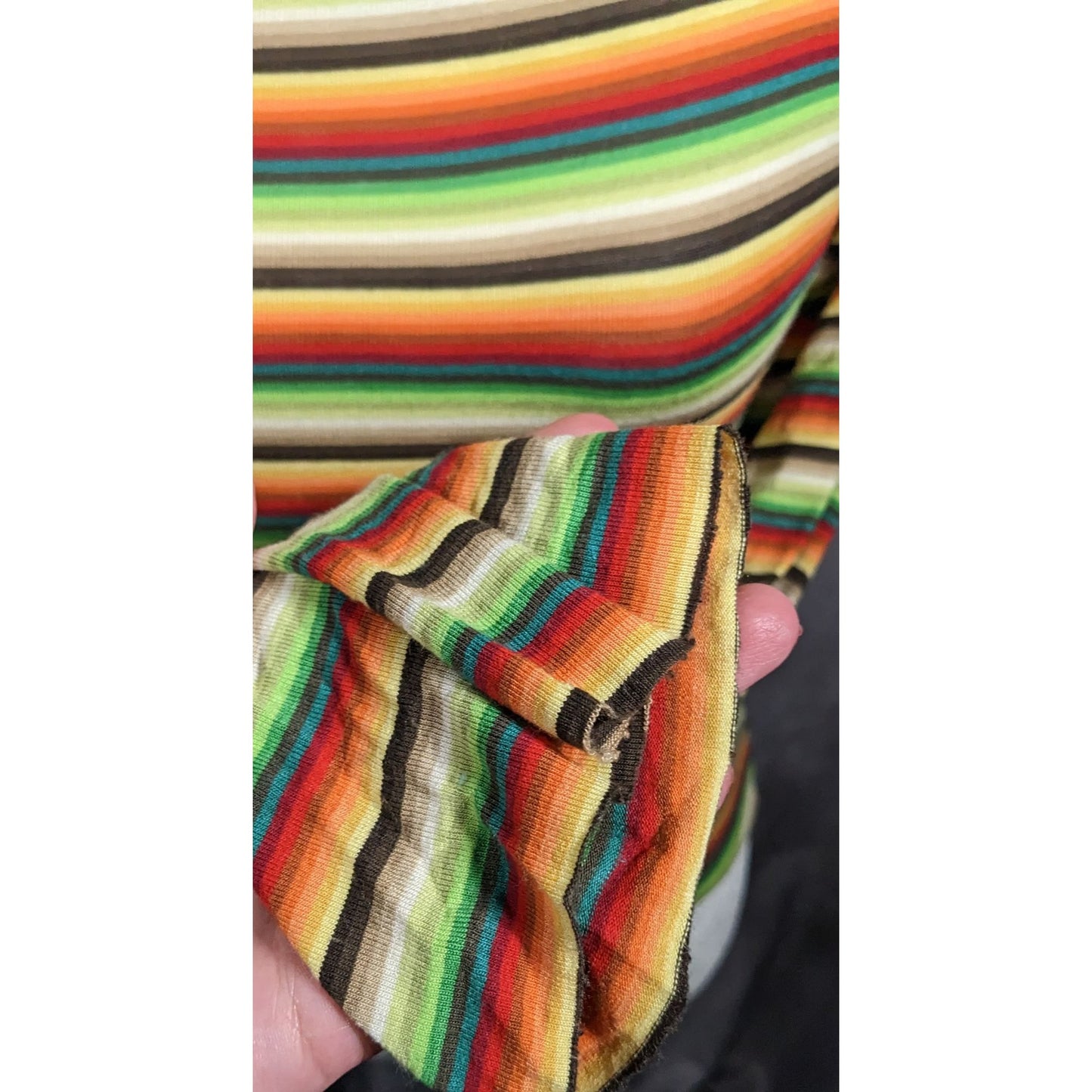 Mais X Frida Retro Striped Open Back Top Size Large