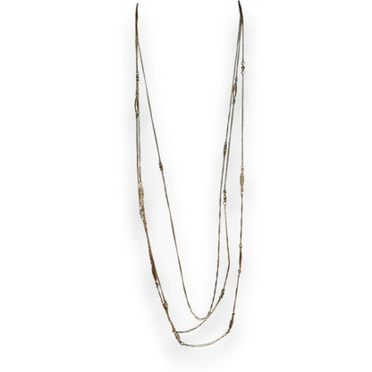 Jennifer Lopez Glam Gold Tone Layered Chain Necklace 31 Inch