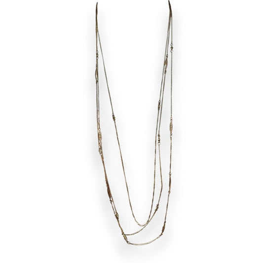 Jennifer Lopez Glam Gold Tone Layered Chain Necklace 31 Inch