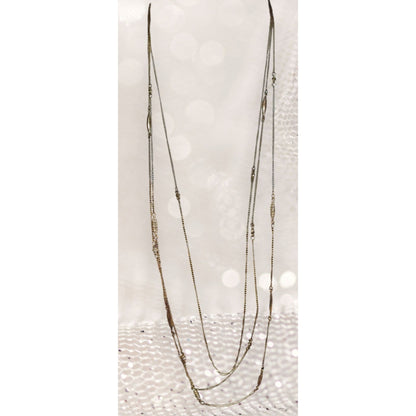 Jennifer Lopez Glam Gold Tone Layered Chain Necklace 31 Inch
