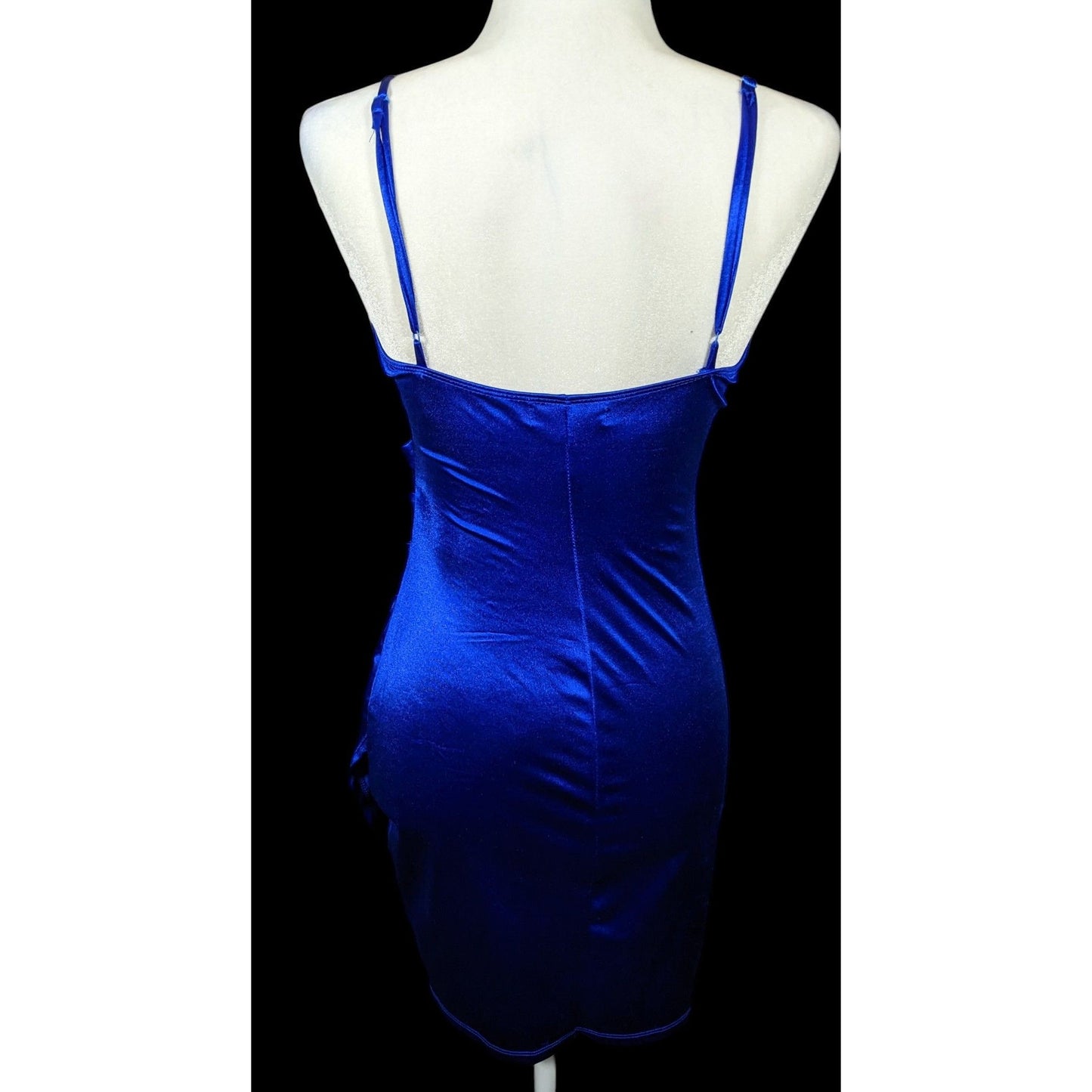 Emerald Sundae Electric Blue Gathered Waist Mini Dress Size Small