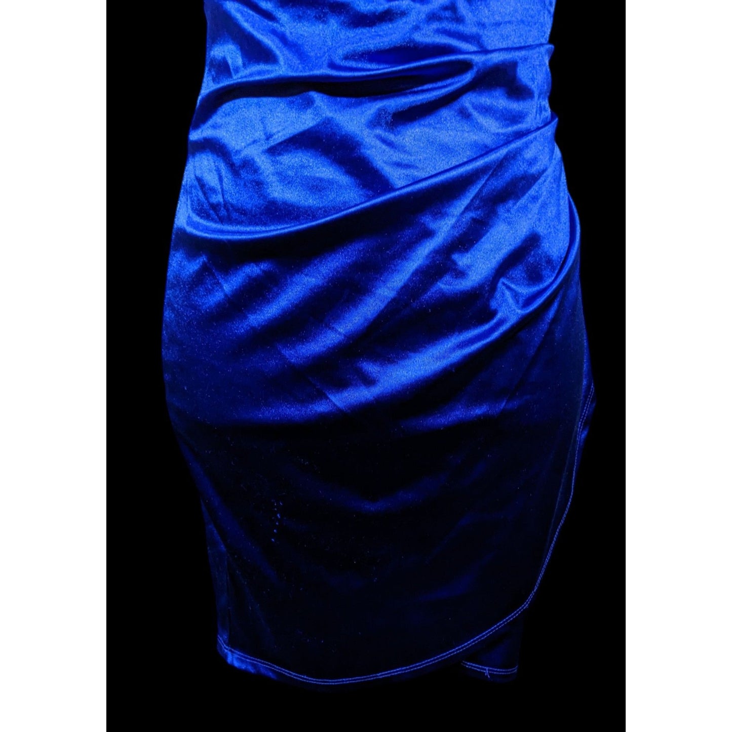 Emerald Sundae Electric Blue Gathered Waist Mini Dress Size Small