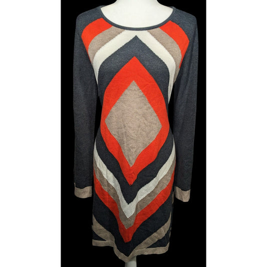 Vintage Jessica Howard Geometric Sweater Dress