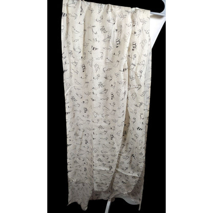 J.Crew Preppy White And Black Shoe Sketch Scarf