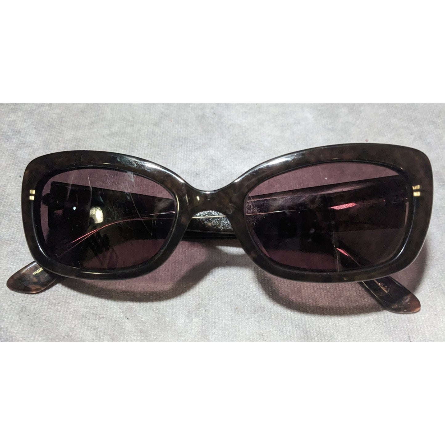 Nicole Miller Vintage Rainforest Grey Python Sunglasses