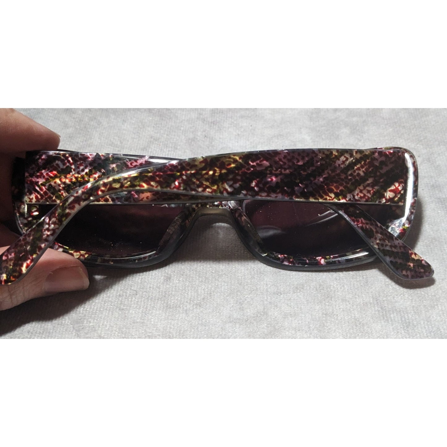 Nicole Miller Vintage Rainforest Grey Python Sunglasses