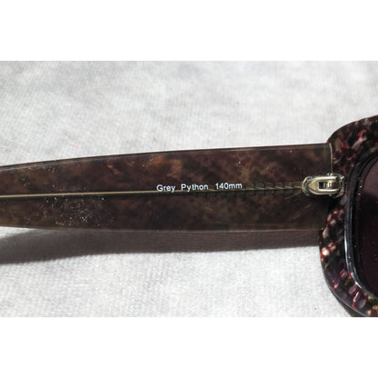 Nicole Miller Vintage Rainforest Grey Python Sunglasses