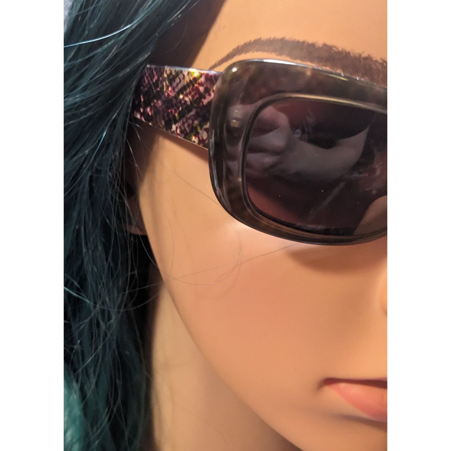 Nicole Miller Vintage Rainforest Grey Python Sunglasses