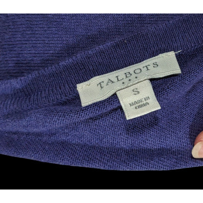 Preppy Casual Blue And Purple Ombre Cardigan by Talbots