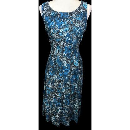 PerSeption Concept Blue Floral Sleeveless Dress