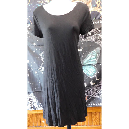 Casual Gothic Cross Back Tunic Dress Size Small